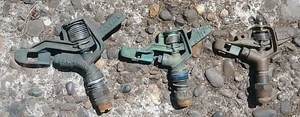 Lot of 3 Vintage Rainbird 29J Weather Tec 10-20 Rain Troll 50 Sprinklers - Picture 1 of 2
