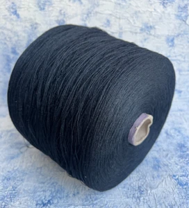 100% Silk Yarn - Lace Italian Yarn Color Black, per 100g (3.52oz) - Picture 1 of 5