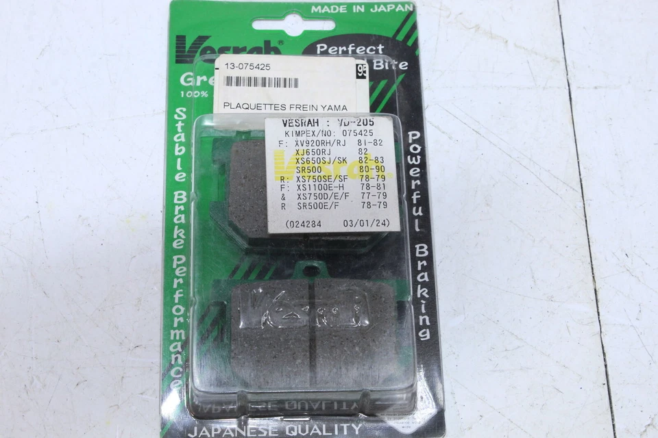 1977 Yamaha Xs750 Front Brake Pads   2G2-W0045-00-00 - Image 1 of 4