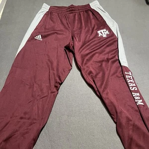 Texas A&M Aggies Basketball Team Game Authentic adidas Sweat Pants M Gig’em - Picture 1 of 9