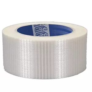Nastro adesivo Tramato Rinforzato rotolo 50mm x 50 m trasparente antistrappo - Foto 1 di 5