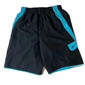 Nike Board Shorts Black/Blue Pockets Size Small Men's EUC - Picture 1 of 5
