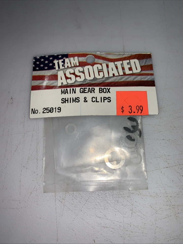 Team Associated 25019 Main Gear Box Shims & Clips For MGT - Image 1 of 1