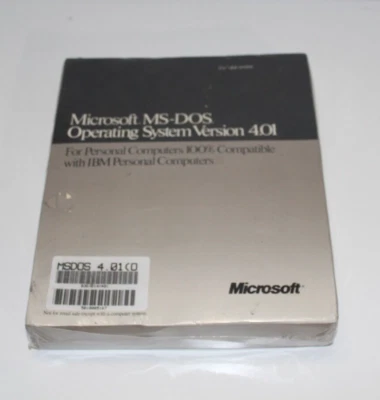 Microsoft MS-DOS 4.01 Operating System Version 5.25 Disks (SEALED) - Image 1 of 4