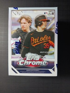 2023 TOPPS CHROME BASEBALL BLASTER BOX LOOK FOR RC AUTO. 7 PKS 28 CARDS, SEALED.