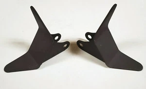 Pair Universal Triangular Rear 4 Link Weld On Lower Frame Brackets - Picture 1 of 2