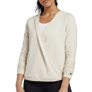 Calia By Carrie Underwood Effortless Cream Wrap Hooded Cardigan L - Picture 1 of 9