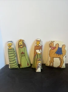 Cloth Nativity Set Incomplete - Picture 1 of 19