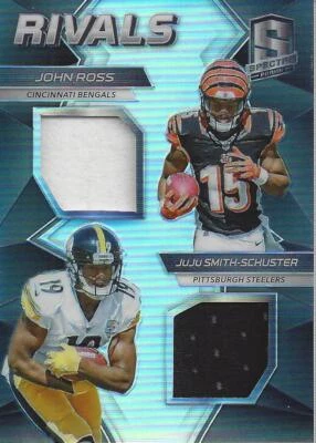 2017 Panini Spectra Rivals Jerseys John Ross III JuJu Smith-Schuster Jersey /199 - Image 1 of 2