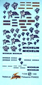 decals decalcomanie deco pour michelin divers dessin 1/43 - Imagen 1 de 1