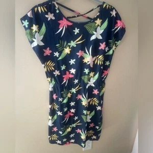 Roxy girls navy floral dress size 16 NWT - Picture 1 of 7