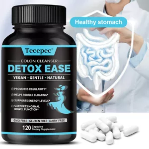 Natural Colon Detox Cleanse Rapid Weight Loss Toxin Bloating Supplement 120 caps - Picture 1 of 10