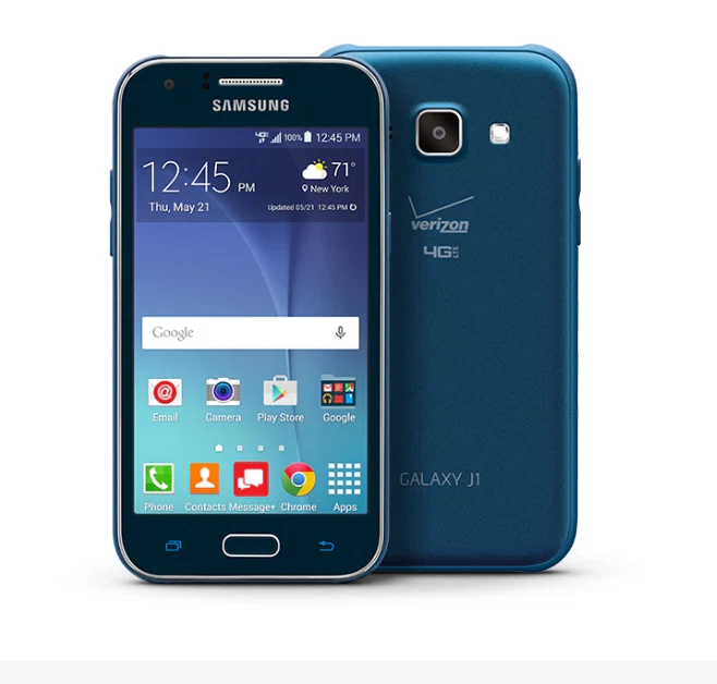 Samsung Galaxy J1 4.3" 8GB SM-J100VLPP Verizon Wireless Prepaid Smartphone Blue - Image 1 of 1