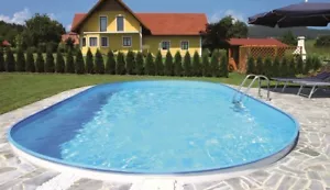 Pool 6,23 x 3,6 x 1,2m Oval mit 0,6mm Folie Stahlwand Schwimmbecken - Bild 1 von 7