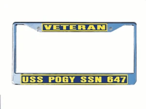 Telaio targa USS POGY SSN 647 US Navy auto militare-camion-RV VETERINARIO - Foto 1 di 8