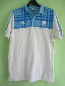 Polo Adidas Olympique Marseille OM maillot vintage Coton Jersey - M - Picture 1 of 5