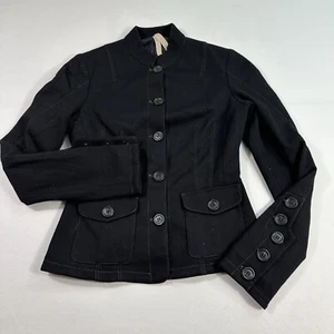Blazer Jacke Bailey 44 schwarz Military Style Viskose Stretch Größe S - Bild 1 von 8