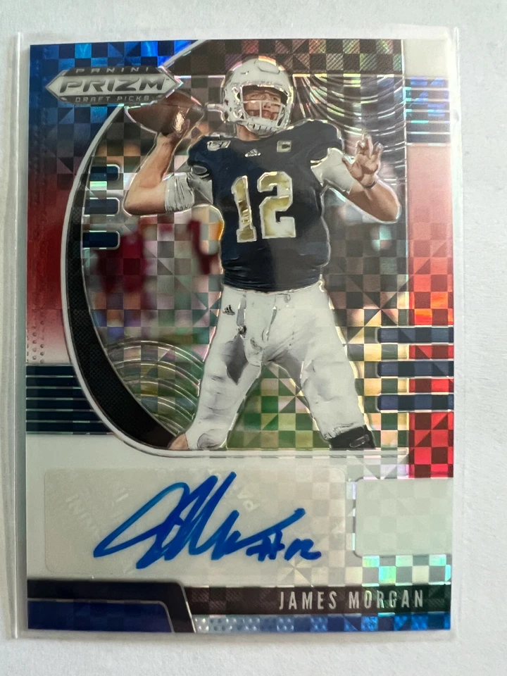 A103,323- 2020 Panini Prizm DP Auto Prizm Red White and Blue#229 James Morgan/99 - Image 1 of 1