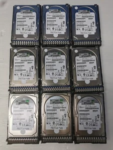 EG000300JWFVB HPE 872286-001 MSA 300GB SAS 12G 10K SFF DP HDD Lot of 9 - Afbeelding 1 van 5