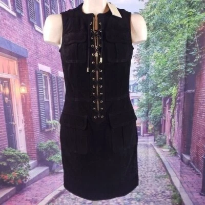 Michael Kors Black Suede Dress XS - Image 1 of 4