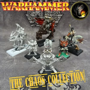 Vintage CHAOS MULTILIST Daemons, Warriors, Sorcerers etc ALL METAL GW 80s 90s A2 - Picture 1 of 86
