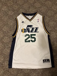ADIDAS UTAH JAZZ AL JEFFERSON JERSEY YOUTH XL SWINGMAN REV 30 BOBCATS WHITE - Picture 1 of 3