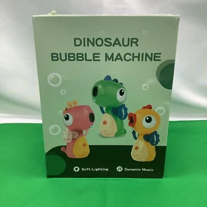 Musical Bubble Machine Dinosaur Toys Bubble Blower Indoor Outdoor  (Green) - Picture 1 of 5