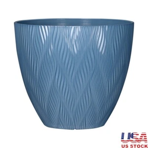 Recycled Resin Planter W/ Drainage Holes UV Resistant Indoor Outdoor Flower Pot - Picture 1 of 8