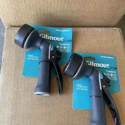 2x New Gilmour 1372 Medium Duty Rear Control Pre-set Watering Nozzle 7 Patterns - Image 1 of 4