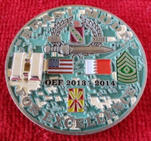 VORSICHT VOR DEM BIEST BRAVO 3-43 ADA BN CHALLENGE COIN - Bild 1 von 2