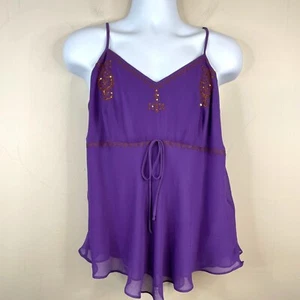 Vintage Mixit Womens Y2K Festival Fairy Top Sz 1X Purple Ethereal Boho Going Out - Picture 1 of 16