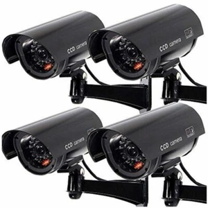 Dummy CCTV Bullet Cameras With Flashing LED Deter Crime For Indoor/Outdoor  - Picture 1 of 58