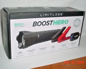 BOOSTHERO FLASHLIGHT POWER BANK JUMP STARTER JUMPSMART BLACK WARRANTY NEW IN BOX - Picture 1 of 2