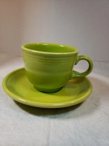 Fiesta Lime Green Homer Laughlin Fiestaware Cup & Saucer - Picture 1 of 4