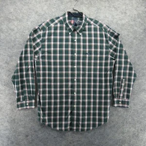 Chaps Ralph Lauren Shirt Mens Large Green Red Plaid Long Sleeve Button Up CRL - Picture 1 of 11