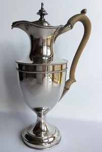 Antico bricco caffè Edoardo VII Sheffield silver plate silver on copper perfetto - Foto 1 di 9