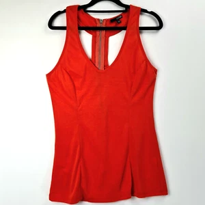 Ladakh Ladies Orange Racer Back Top Sleeveless Stretch Zip Detail Size L - Picture 1 of 7