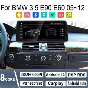 12.3" Android Navigation Car Gps Stereo Radio Wifi Carplay For Bmw 3 5 E90 E60 - Picture 1 of 13