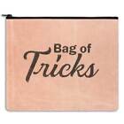 Cosmetic Makeup Travel Bag - Bag of Tricks - Canvas Zippered Pink