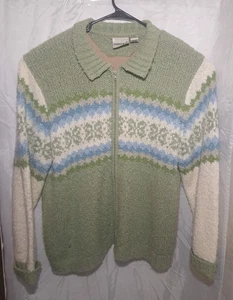 Maglione colorato foglie autunnali vintage moda bug plus taglia 22/24W - Foto 1 di 9