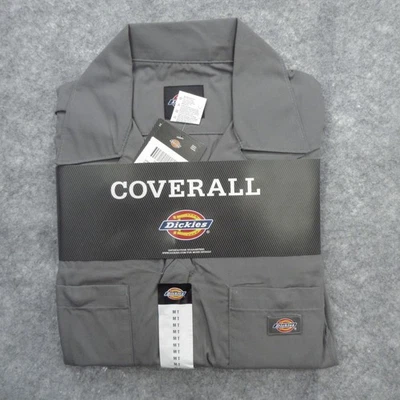 Dickies Coverall Mens Medium Tall Gray Short Sleeve Stain Release Work 33999GY - Image 1 of 4