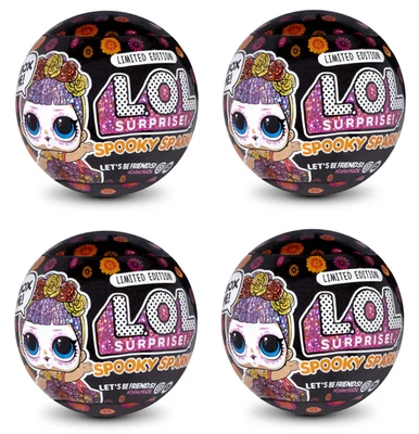 L.O.L. SURPRISE! Lot Of 4 LOL Surprise Halloween Spooky Sparkle 2020 Limited Edition Bebé Bonita
