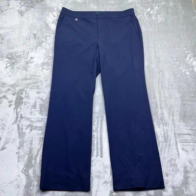 Lauren Ralph Lauren Women's Navy Blue Dress Pants Sz 12 Fits 34" Career Hemmed - Image 1 of 4