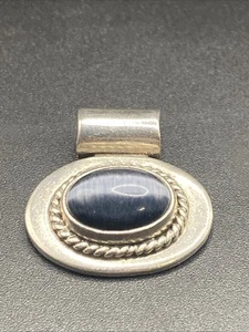 Ciondolo occhio di gatto argento sterling Messico vintage - Foto 1 di 4