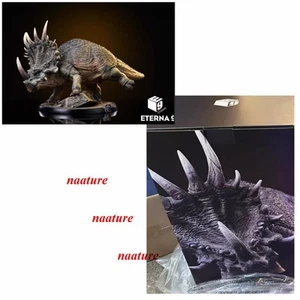E9 Studio Styracosaurus Dinosaur Figurine Animal Model Limited Art Statues H26cm - Picture 1 of 9