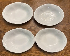Juego de 4 cuencos de postre de frutas Grindley White Marquis China 1906 antiguos - Imagen 1 de 4