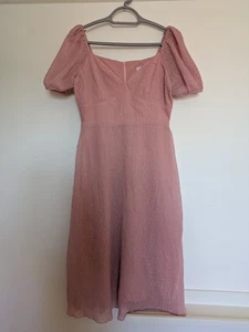 Quiz sweetheart neckline pink midi wedding guest party princess dress - Picture 1 of 7