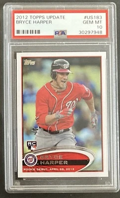 Tarjeta de novato Bryce Harper 2012 Topps actualización #US183, PSA 10 - gema como nueva 🔥🔥 Foto 1 de 4