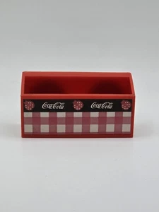 1998 Coca-Cola Magnetischer Kunststoff Organizer Halter Rot Gingham Küche 3,25"x1,75" - Bild 1 von 7