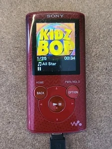 Reproductor MP3 Sony Walkman NWZ-E383 rojo solo piezas leer - Imagen 1 de 5